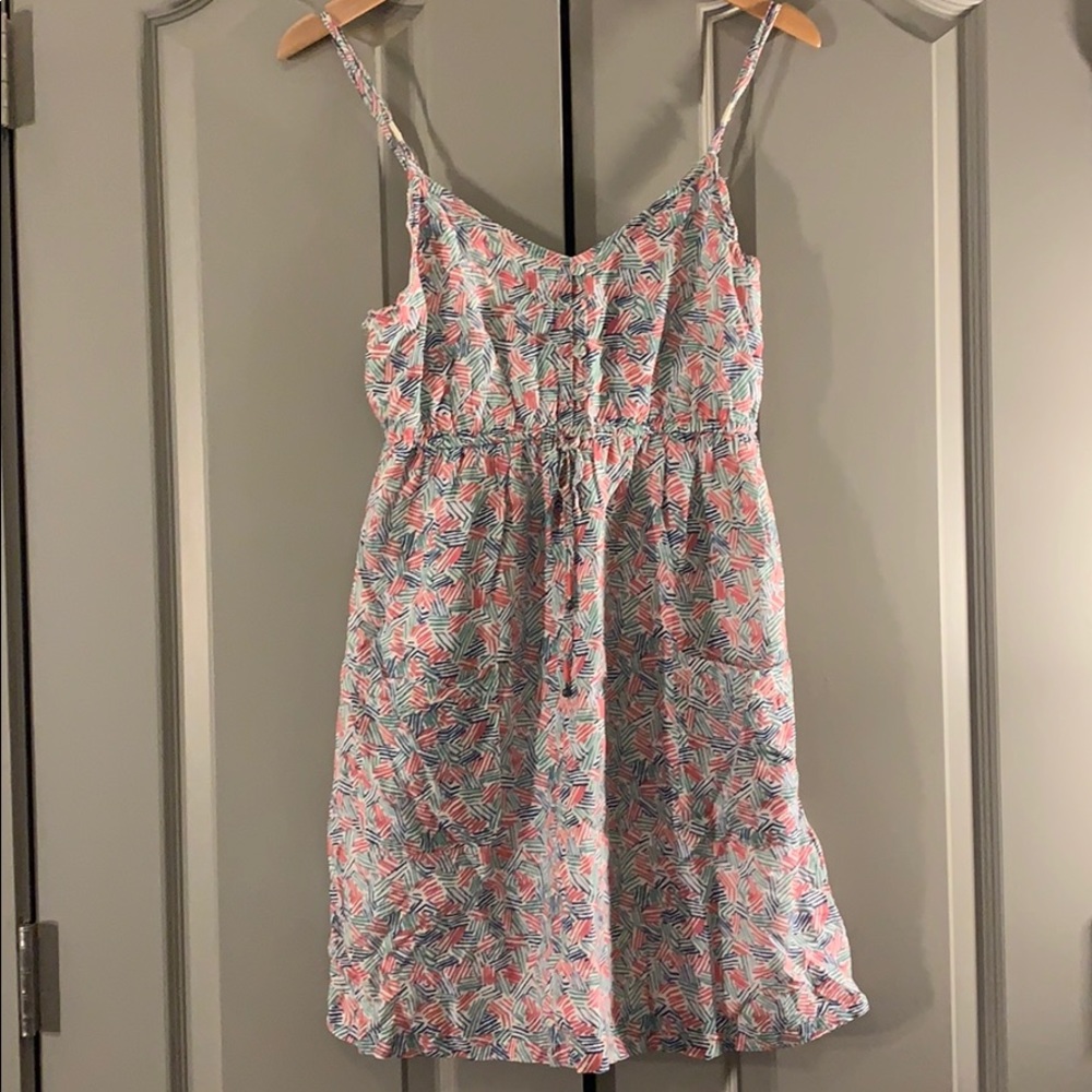 Aerie summer tie waste dress casual pockets size S